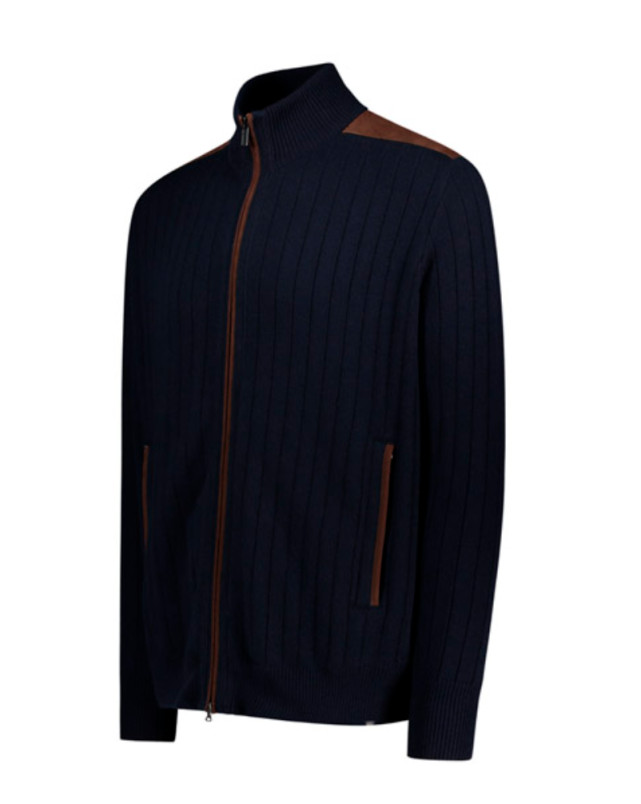 detail Pánský svetr PAUL & SHARK MEN'S KNITTED CASHMERE WOOL ZIPPED SWEATER