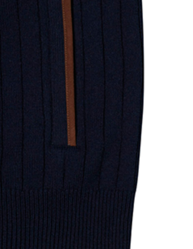 detail Pánský svetr PAUL & SHARK MEN'S KNITTED CASHMERE WOOL ZIPPED SWEATER
