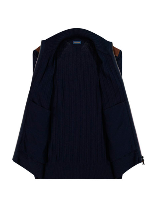 detail Pánský svetr PAUL & SHARK MEN'S KNITTED CASHMERE WOOL ZIPPED SWEATER