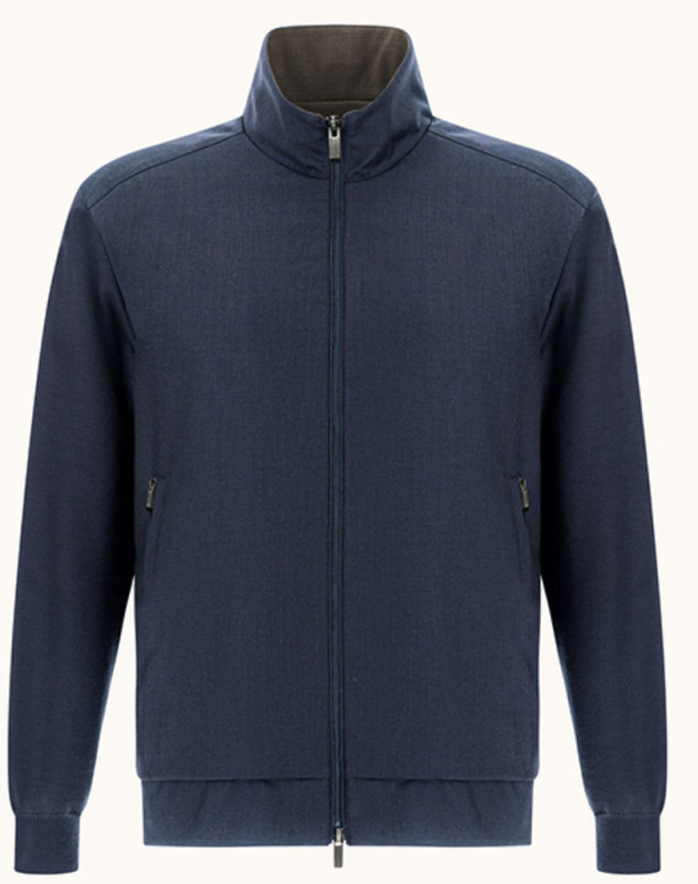 detail Pánská bunda PAUL & SHARK HYBRID WOOL ZIP BLOUSON