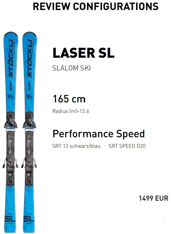 detail Stöckli SET: Stöckli Laser SL, SRT Speed D20, SRT 12