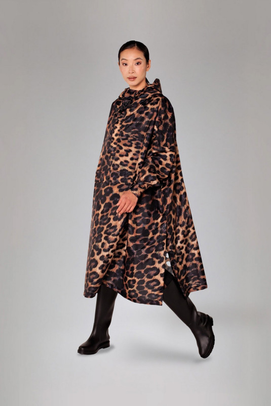 detail Unisex pláštěnka Rainkiss Dark Leopard - Rain Poncho