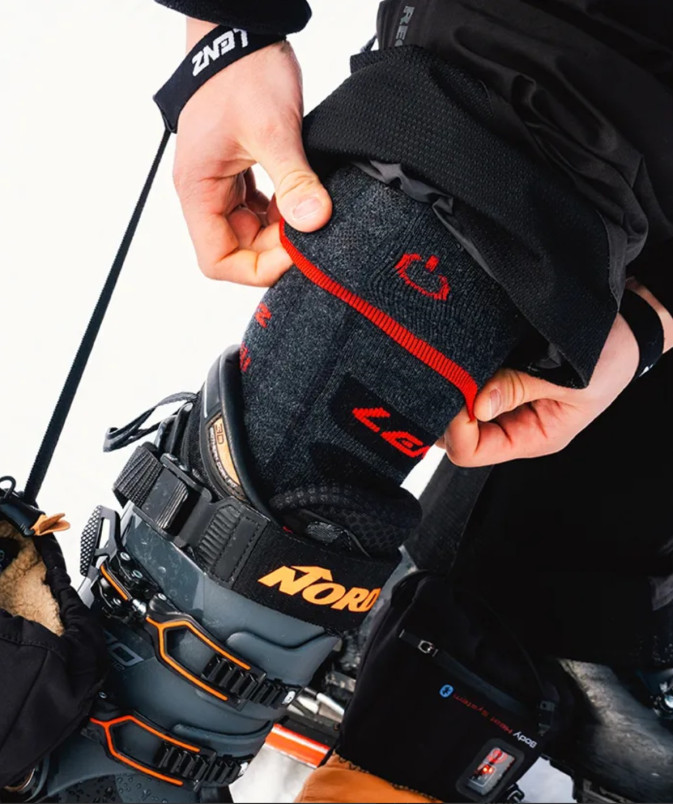 detail vyhřívané ponožky LENZ 5.1 Toe Cap®