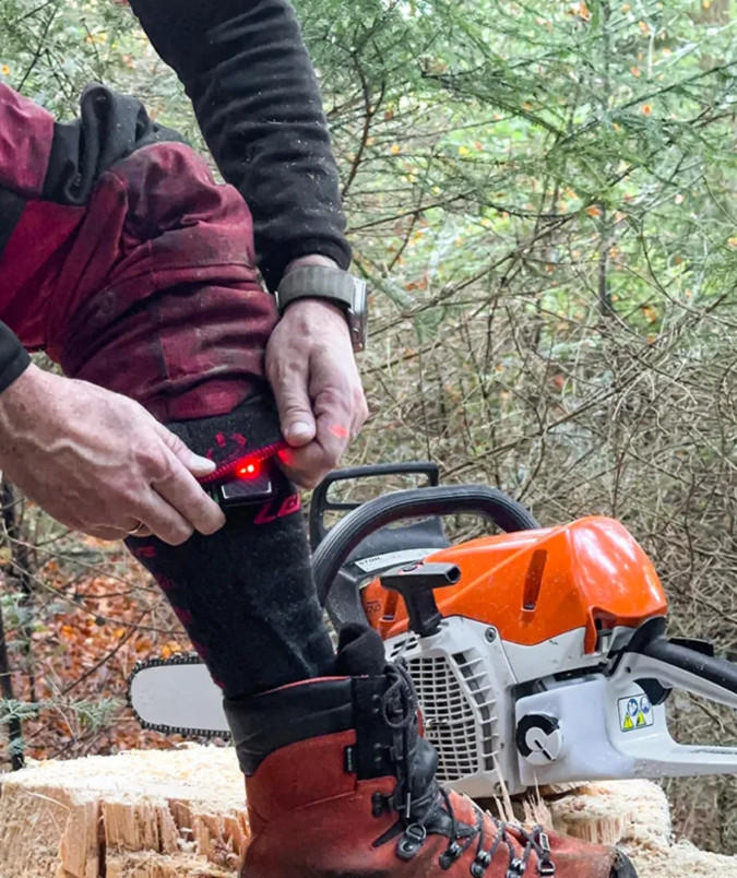 detail vyhřívané ponožky LENZ 5.1 Toe Cap®