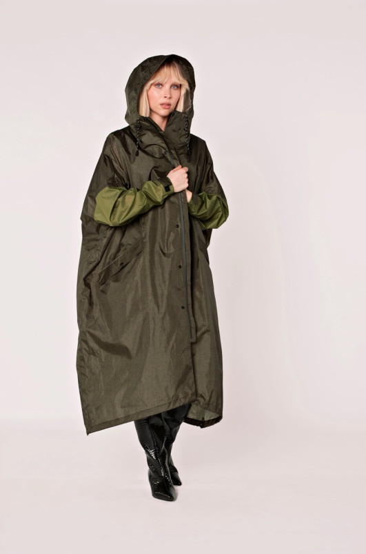 detail Rainkiss Herringbone - Rain Coat